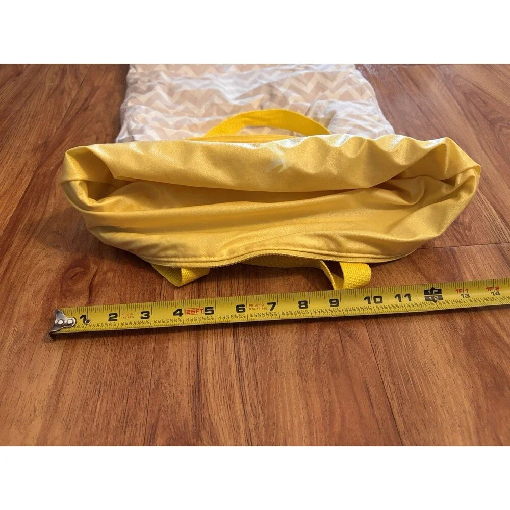 GUC Planet Wise Chevron Diaper Swim Wet Bag Gray White Yellow Zip Carry Handles